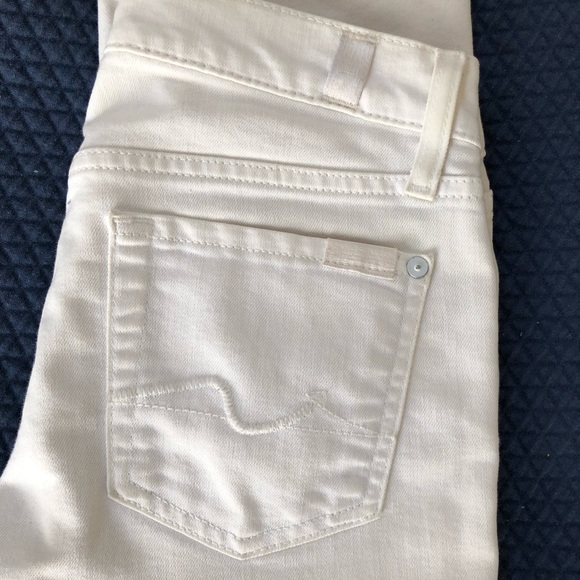 7 for All Mankind Roxanne White Skinny Jeans - Picture 3 of 7